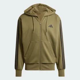Essentials 3-Stripes Fleece Hoodie by ADIDAS