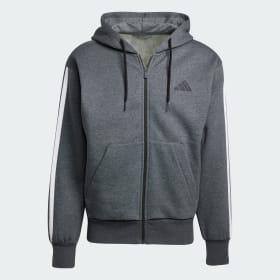 Essentials 3-Stripes Fleece Hoodie by ADIDAS