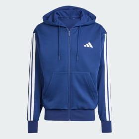 Essentials 3-Stripes Fleece Hoodie by ADIDAS