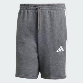 Essentials 3-Stripes Fleece Shorts by ADIDAS