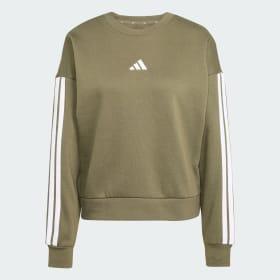 Essentials 3-Stripes Fleece Sweatshirt by ADIDAS