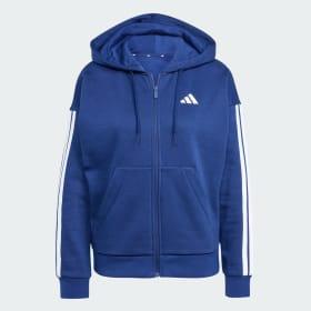 Essentials 3-Stripes Full-Zip Fleece Hoodie by ADIDAS
