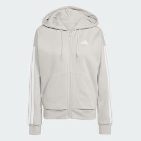 Essentials 3-Stripes Full-Zip Fleece Hoodie by ADIDAS