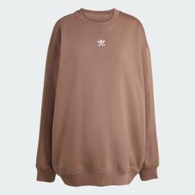 Essentials Fleece Long Oversized Crew Sweatshirt by ADIDAS