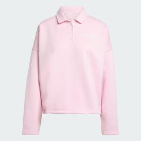 Essentials Linear Fleece Polo Sweatshirt by ADIDAS