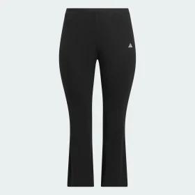 Essentials Small Logo Flared Leggings (Plus Size) by ADIDAS