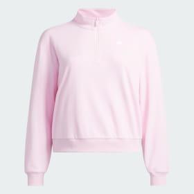 Essentials Small Logo Quarter-Zip Sweatshirt (Plus Size) by ADIDAS