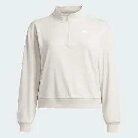 Essentials Small Logo Quarter-Zip Sweatshirt (Plus Size) by ADIDAS
