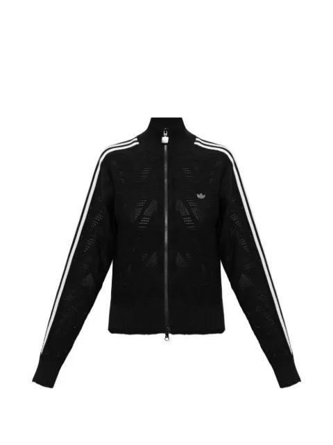 Firebird knitted crochet zip-up sweater by ADIDAS