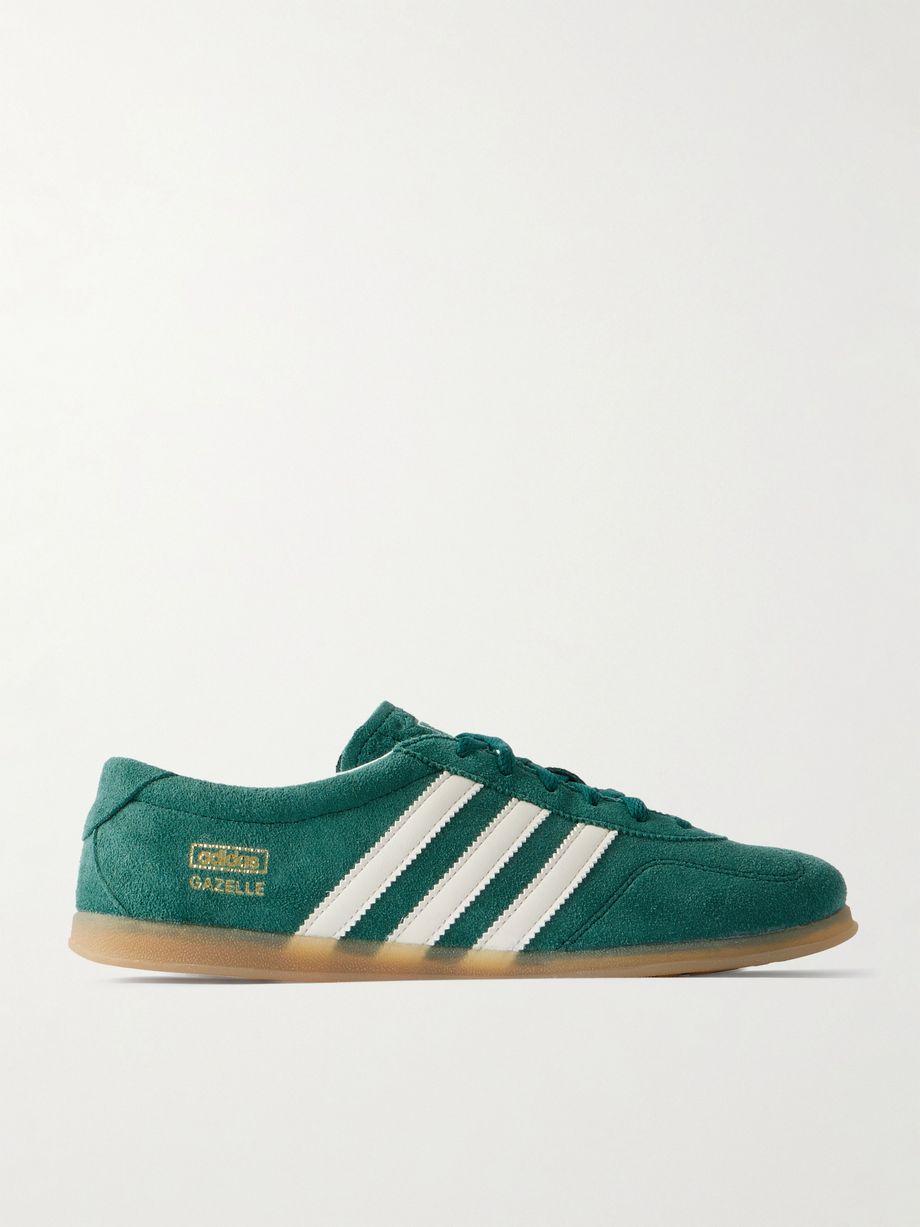 Gazelle Lo Pro leather-trimmed suede sneaker by ADIDAS