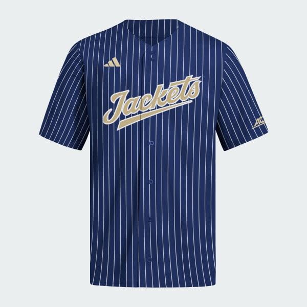 Georgia Tech Pinstripe Full Button Jersey by ADIDAS