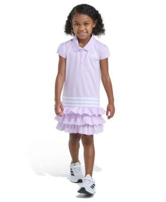 Girls' 2T-6X Ribbed Polo Collar Dress by ADIDAS