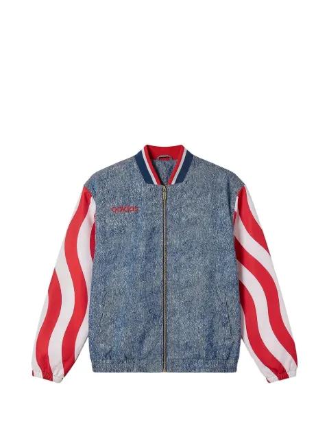 Graphic denim track jacket by ADIDAS