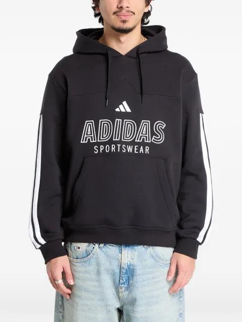House Of Tiro logo-print 3-Stripes hoodie by ADIDAS