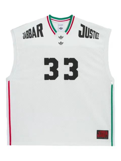 Jabbar Bball "Willy Chavarria - Off White/Black" tank top by ADIDAS