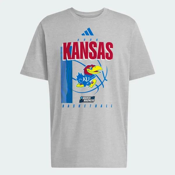 Kansas  Jayhawks March Madness T-Shirt by ADIDAS