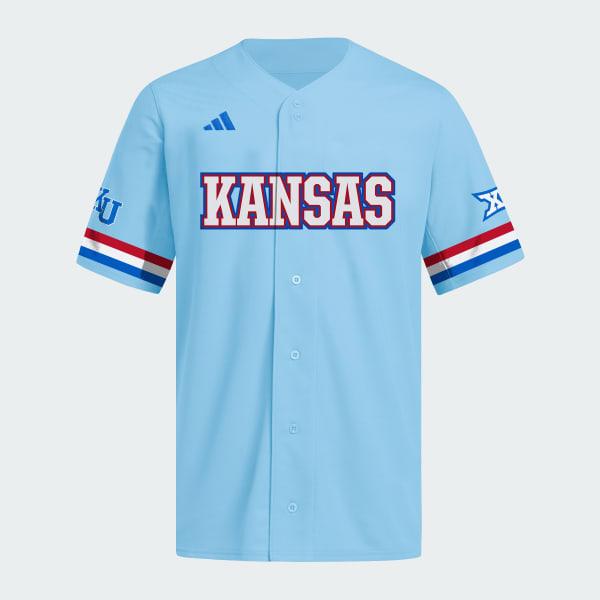 Kansas Light Blue Full Button Jersey by ADIDAS