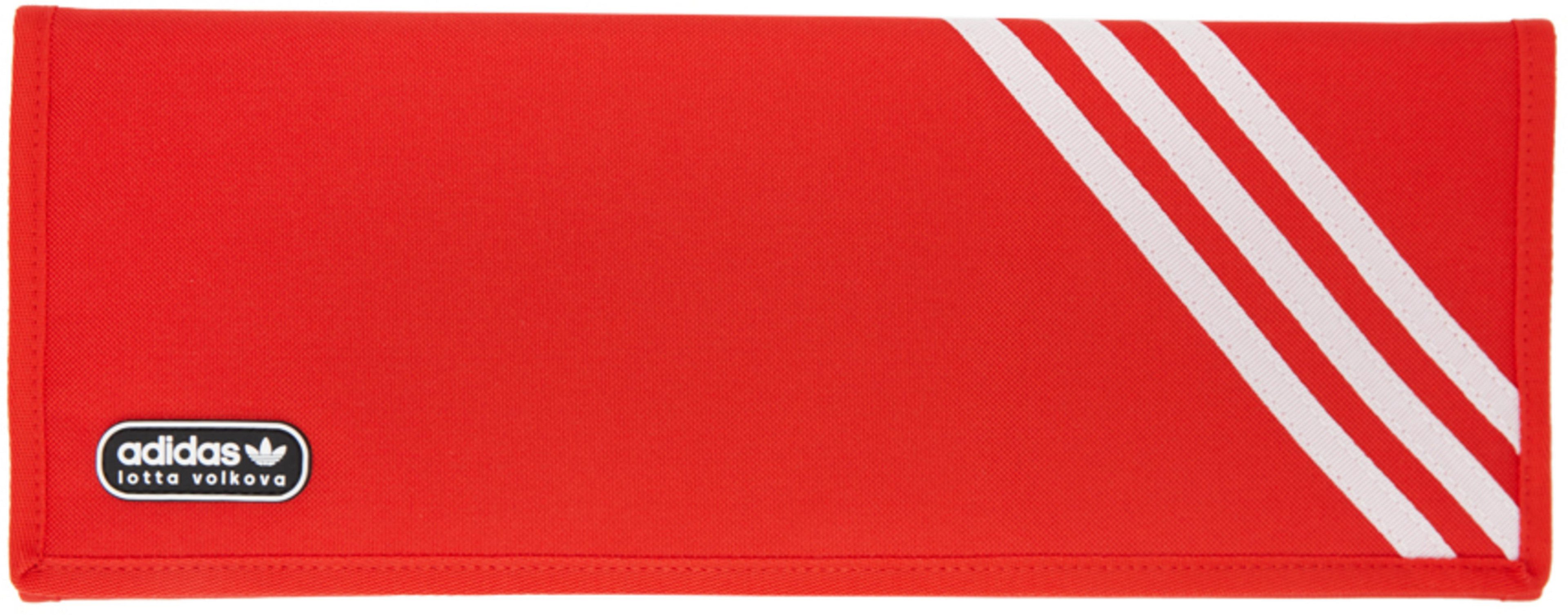Red Trefoil 3 Fold Clutch by ADIDAS LOTTA VOLKOVA