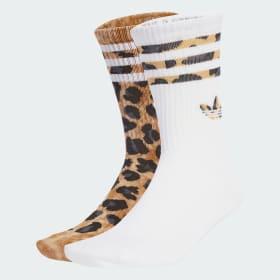 Leopard Crew Socks 2 Pairs by ADIDAS