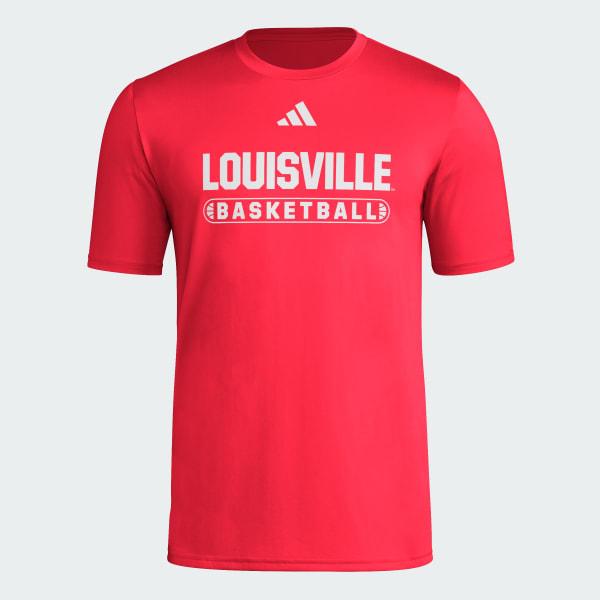 Louisville Cardinals Short Sleeve Pregame Tee by ADIDAS Louisville Cardinals Short Sleeve Pregame Tee by ADIDAS