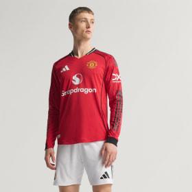 Manchester United 25/26 Long Sleeve Home Authentic Jersey by ADIDAS