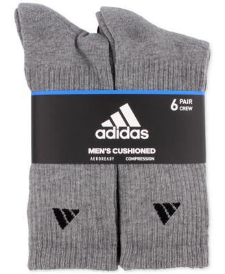 Men's Cushioned Athletic 6-Pack Crew Socks by ADIDAS