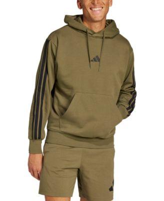Men's Essential Three Stripes Fleece Hoodie by ADIDAS