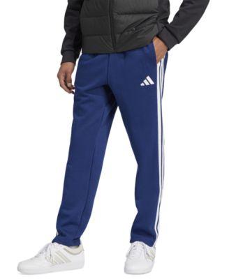 Men's Essentials 3-Stripes Regular Open Hem Fleece Pants by ADIDAS