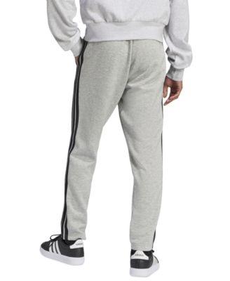Men's Essentials 3-Stripes Regular Open Hem Fleece Pants by ADIDAS