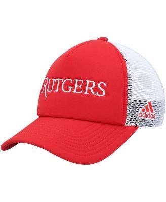 Men's Scarlet, White Rutgers Scarlet Knights Foam Trucker Snapback Hat by ADIDAS