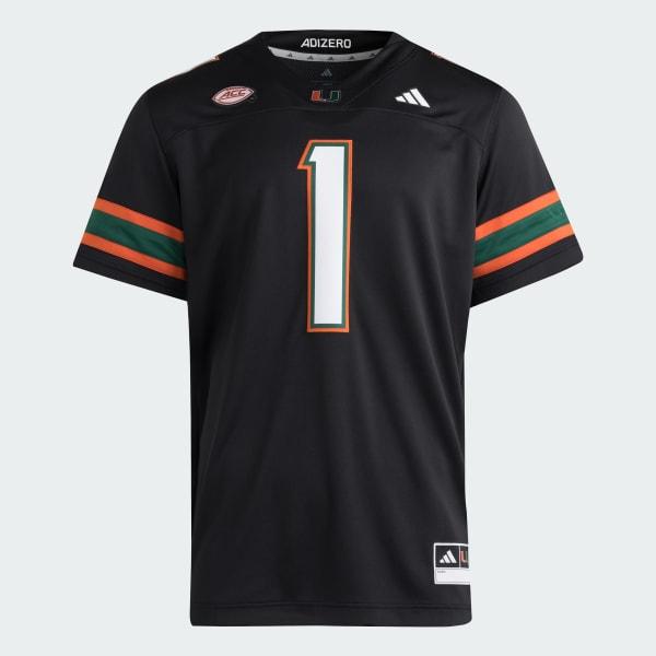 Miami Hurricanes Premier Black Alternate Football Jersey by ADIDAS