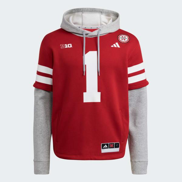 Nebraska Cornhuskers Football Jersey Hoodie by ADIDAS