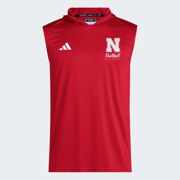 Nebraska Cornhuskers Mens D4T Sleeveless Hoodie by ADIDAS