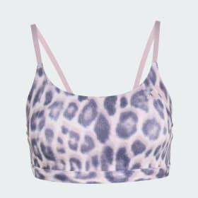 Optime Essentials Workout Leopard Light Support Bra by ADIDAS