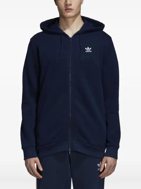 Originals Trefoil-embroidered full-zip hoodie by ADIDAS