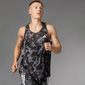 Own the Run 3-Stripes Allover Print Singlet by ADIDAS