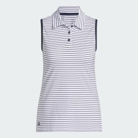 PERFORMANCE STRIPE SLEEVELESS POLO Shirt by ADIDAS