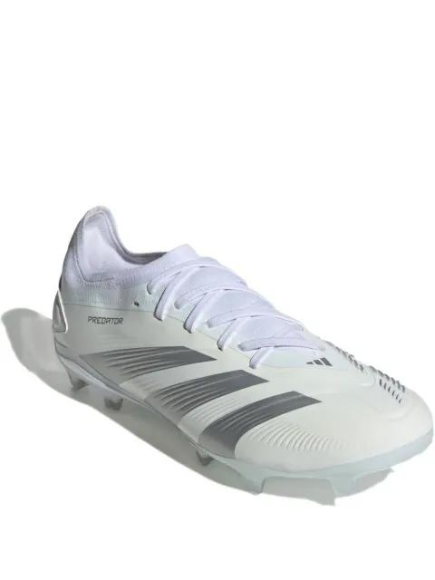 Predator 24 Pro FG "Cloud White/Silver Metallic" cleats by ADIDAS