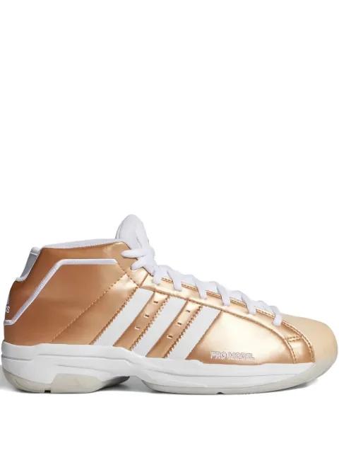 Pro Model 2G "Copper Metallic/Cloud White/Light Flash Orange" sneakers by ADIDAS