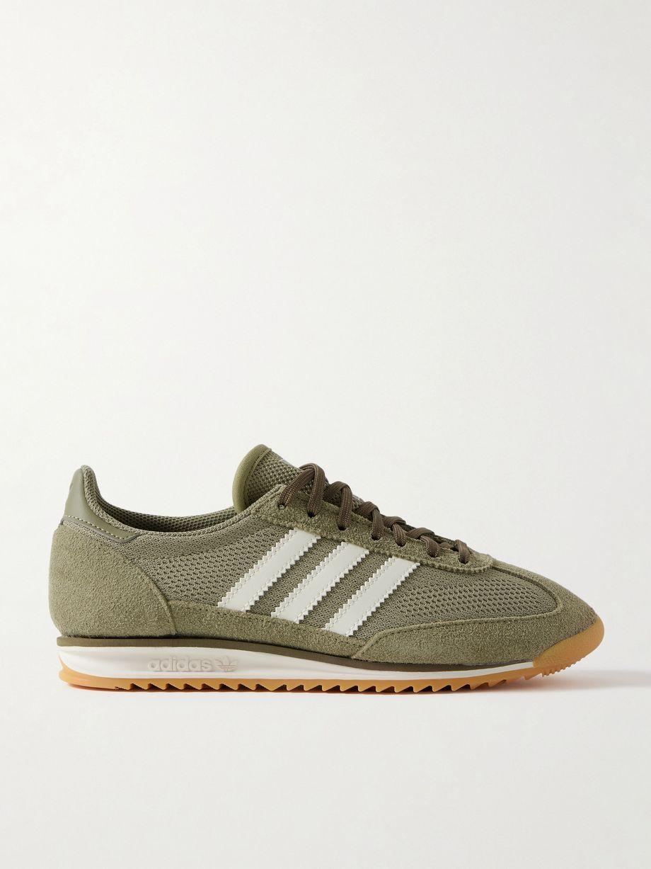 SL 72 OG suede and leather-trimmed mesh sneakers by ADIDAS