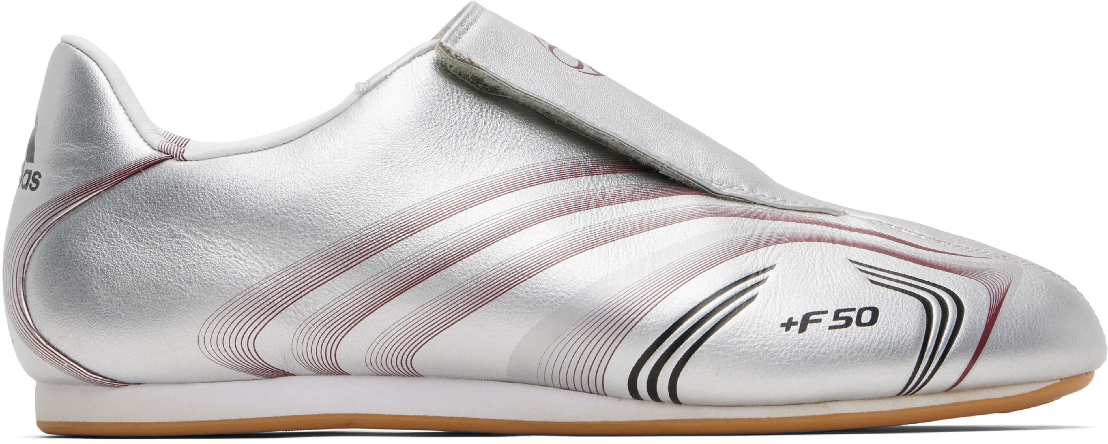 SSENSE Exclusive Silver Taekwondo F50 Sneakers by ADIDAS