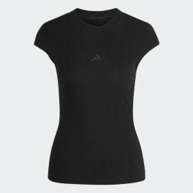 Seasonal Essentials Rib Cap-Sleeve Tee by ADIDAS