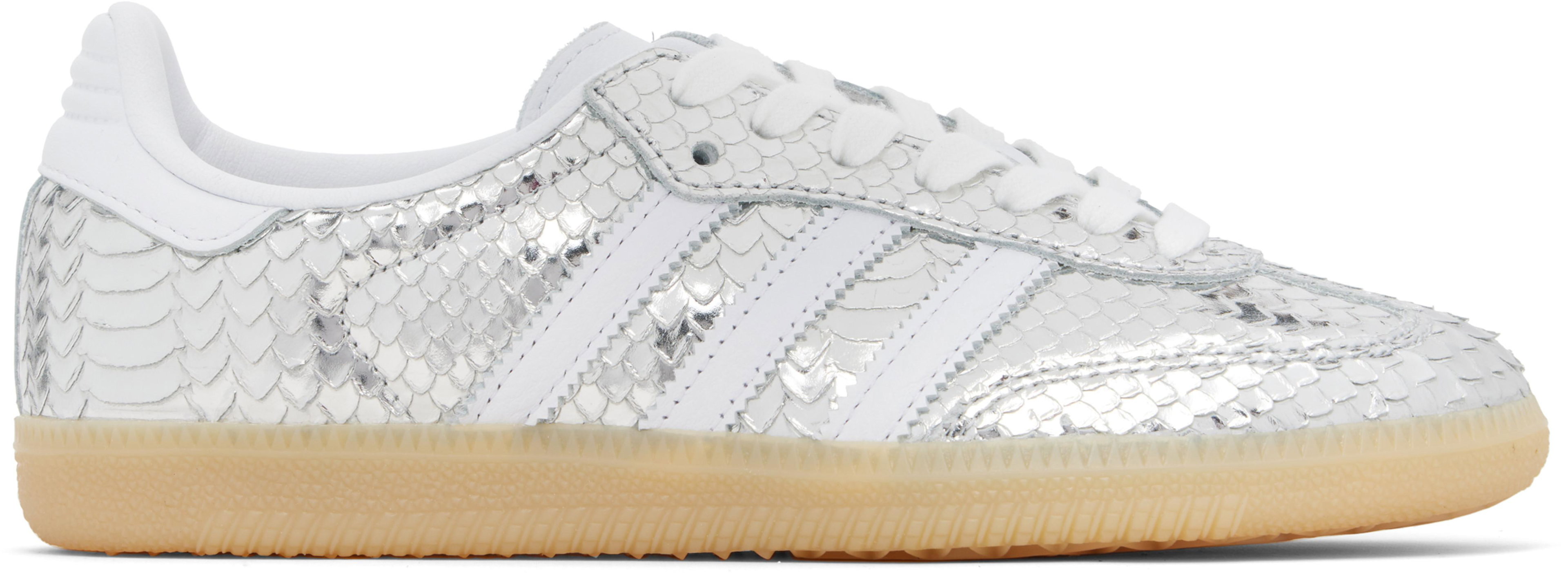 Silver Samba Sneakers by ADIDAS