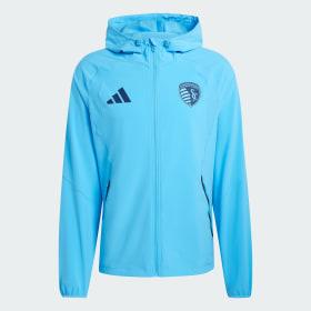 Sporting Kansas City Tiro Tech Full Zip Windbreaker Jacket by ADIDAS