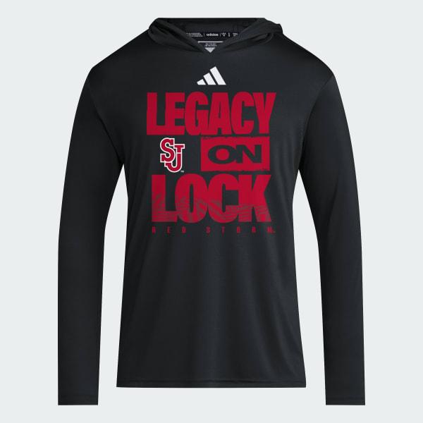 St. John’s Red Storm 2026 Legacy On Lock March Madness D4T Long Sleeve Hoodie by ADIDAS