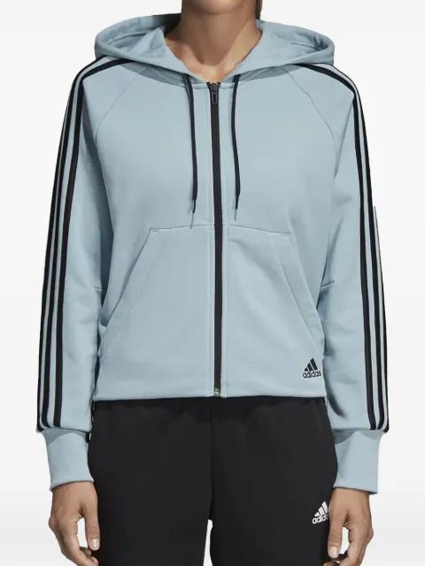 Stadium 3-Stripes zip-up "Ash Grey" hoodie by ADIDAS