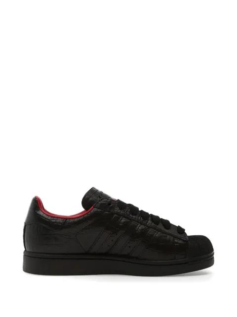 Superstar II crocodile-effect sneakers by ADIDAS