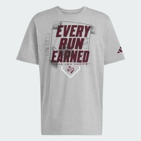 Texas A&M Aggies Every Run Earned Graphic T-Shirt by ADIDAS Texas A&M Aggies Every Run Earned Graphic T-Shirt by ADIDAS