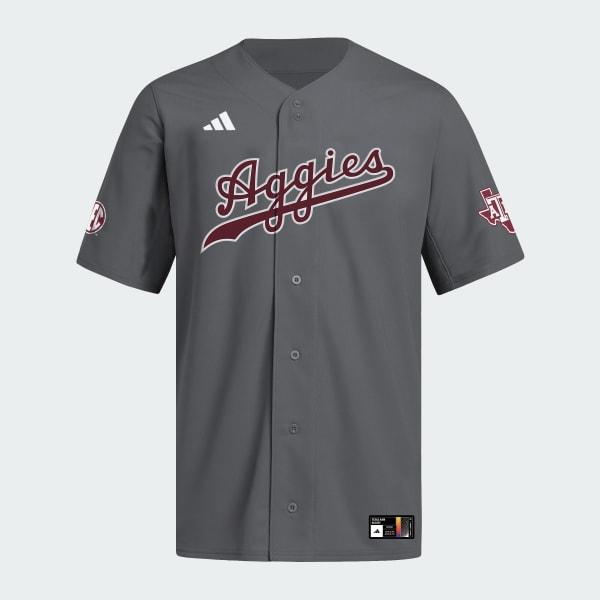 Texas A&M Dark Grey Full Button Jersey by ADIDAS