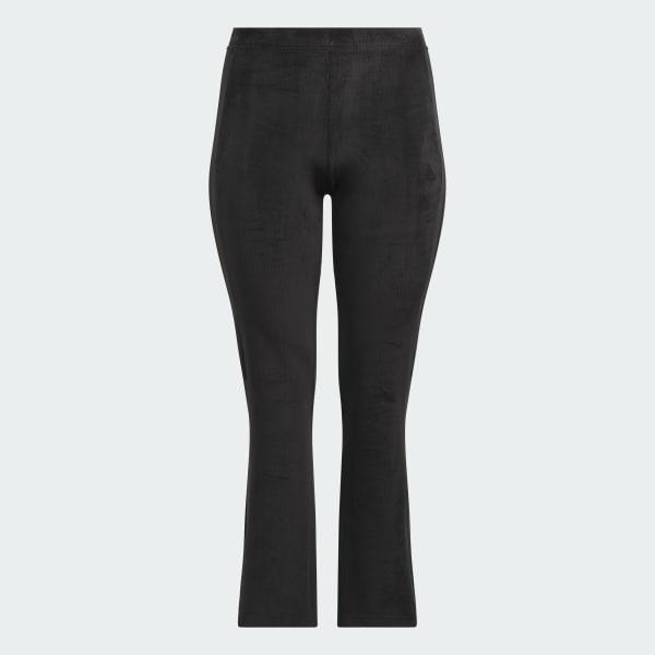 Tiro Cut 3-Stripes Stretchy Velour Flared Leggings (Plus Size) by ADIDAS